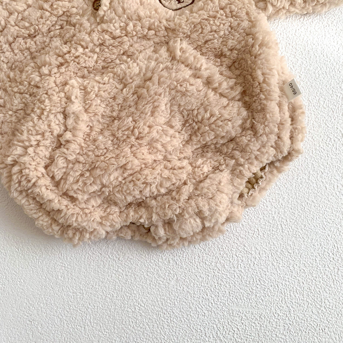 【BABY】 2color モコモコ ロンパースくま耳ボンネット