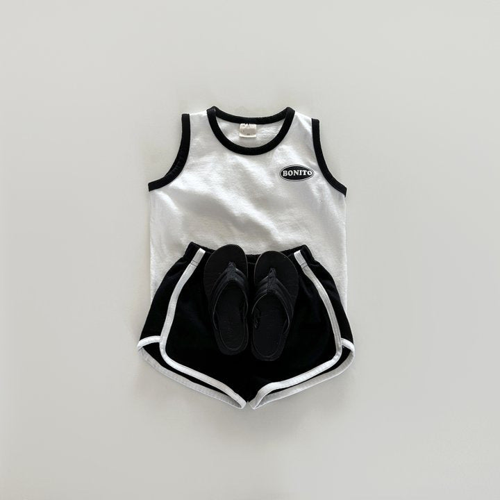 【BABY】"BONITO"ロゴ ノースリーブセットアップ CawaKomostore