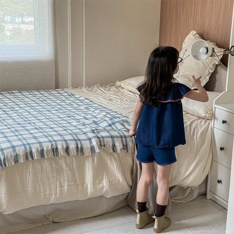 【KIDS】ノースリーブデニムトップス / DENIM CawaKomostore