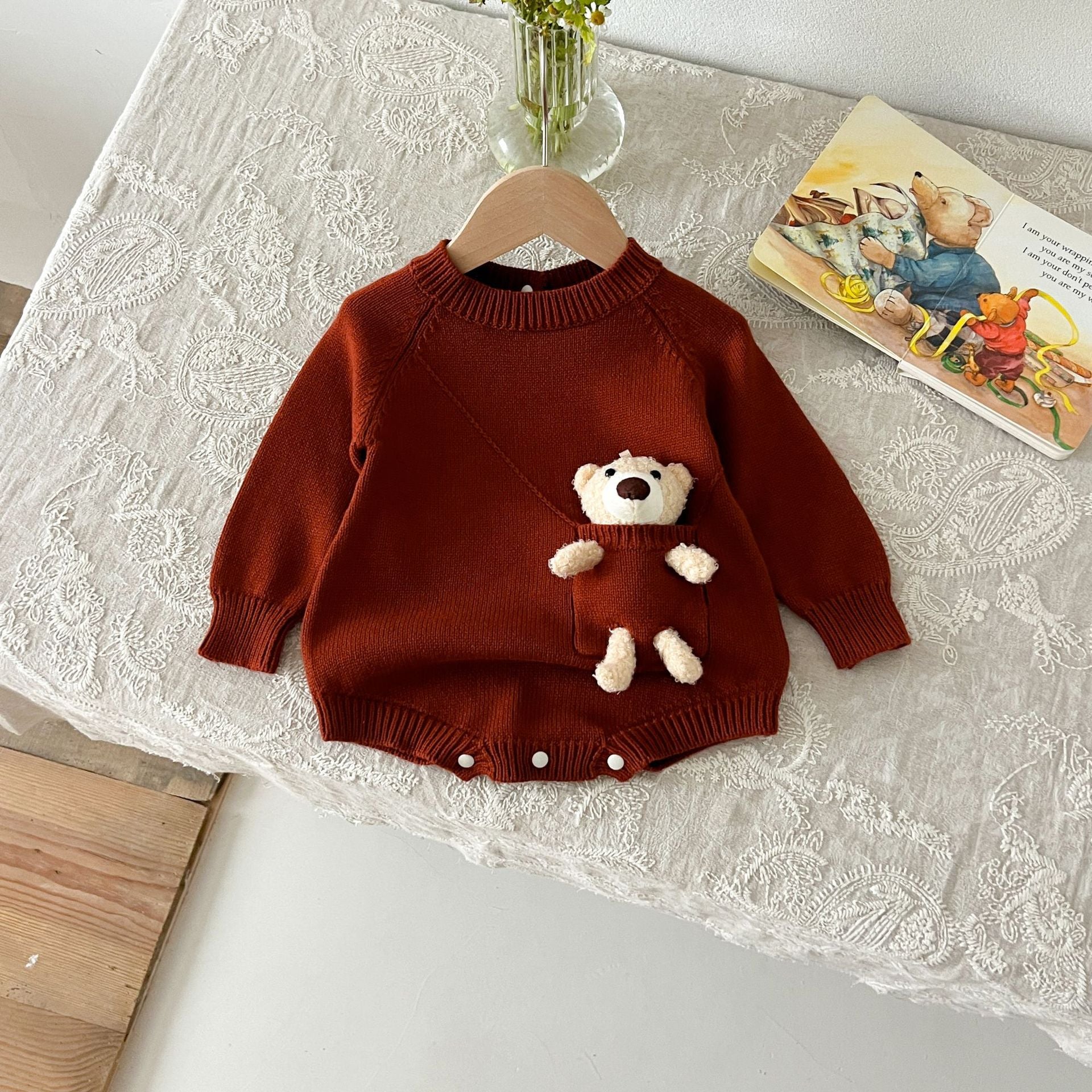 【BABY】ポケベアニットロンパース