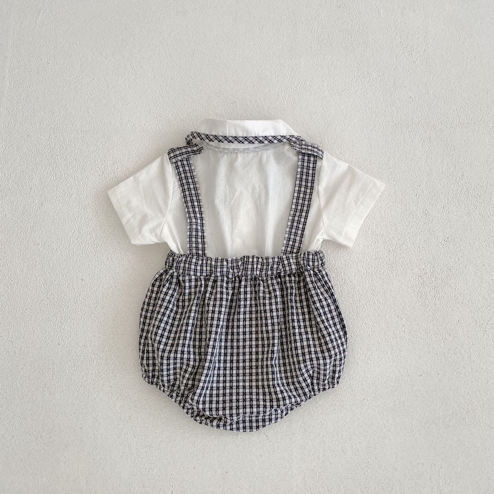 【BABY】 チェック柄 ネクタイ付き ロンパース CawaKomostore