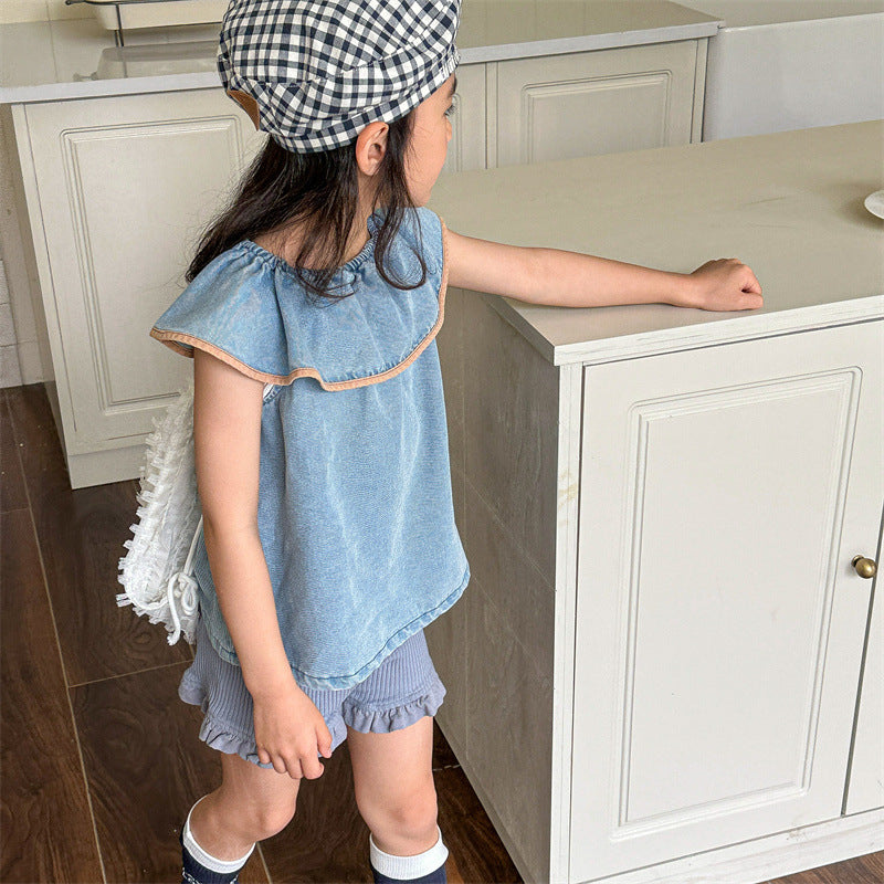 【KIDS】ノースリーブデニムトップス / DENIM CawaKomostore