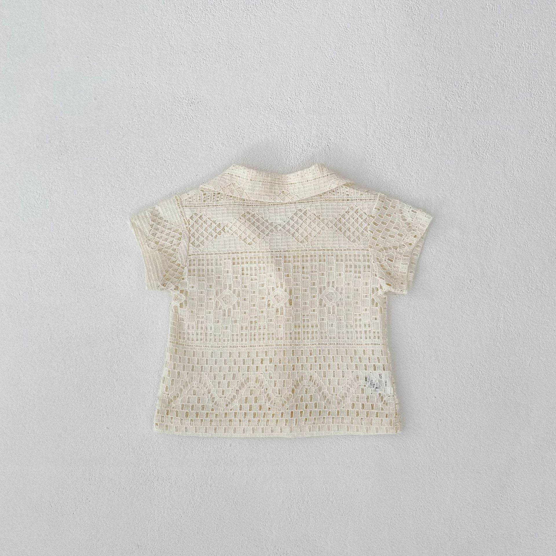 【BABY】オフホワイト透かしシャツ