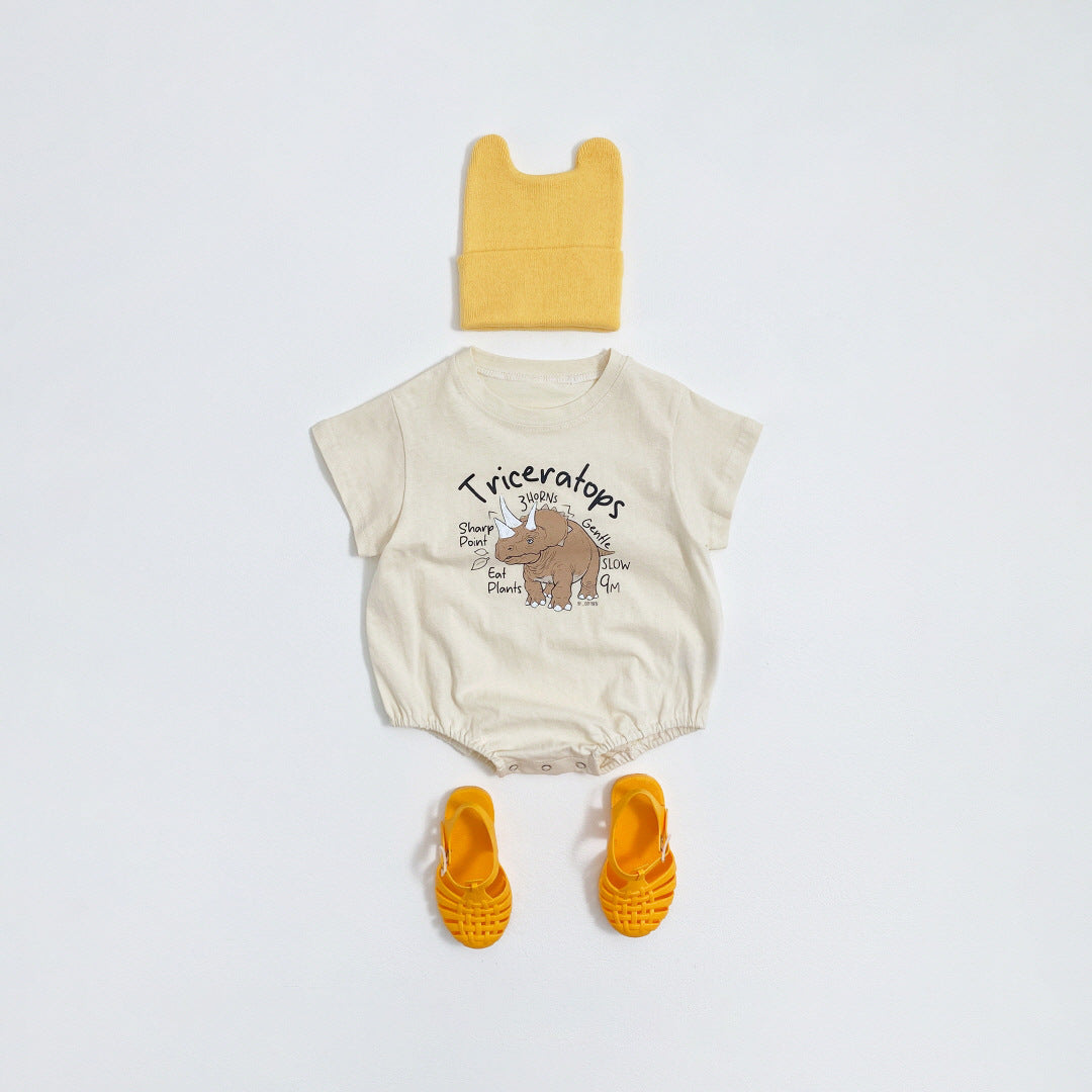 【BABY】夏ダイナソー柄ロンパース🦖🦕