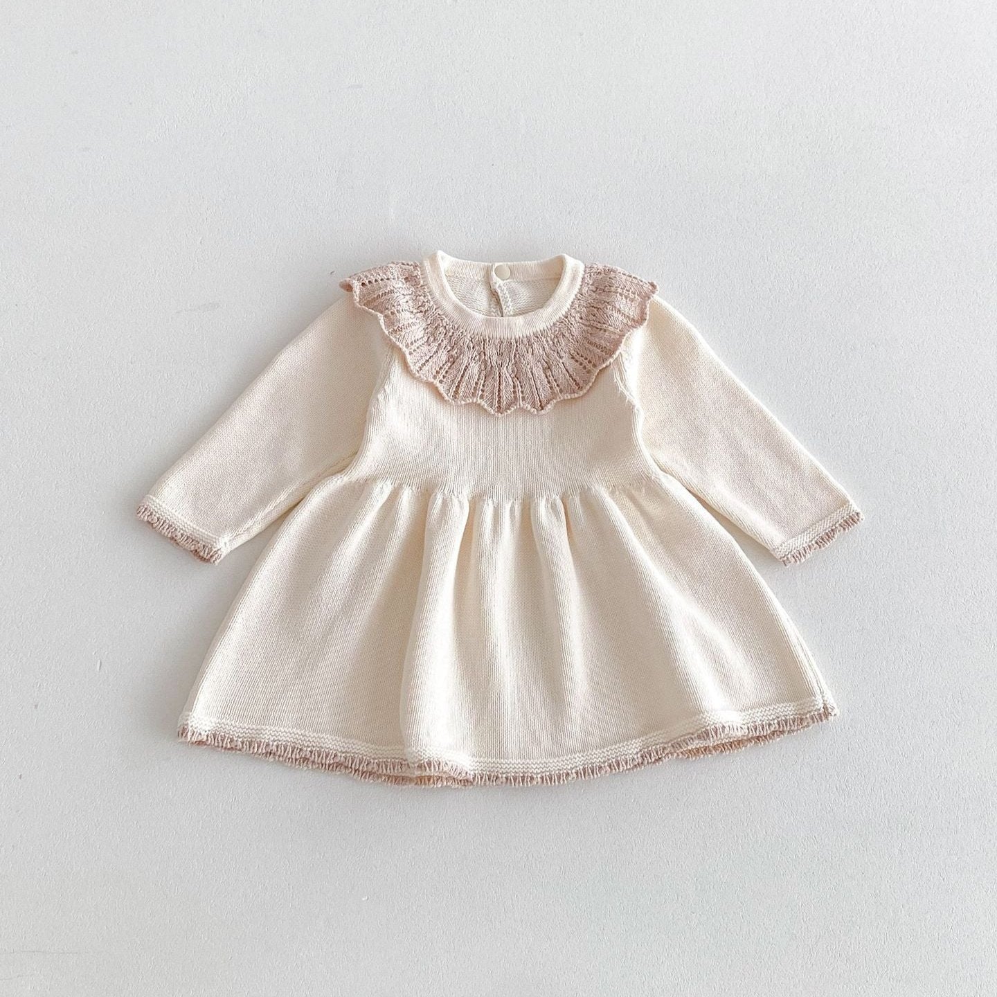 【BABY】フリルニットワンピース（2color） - CawaKomostore