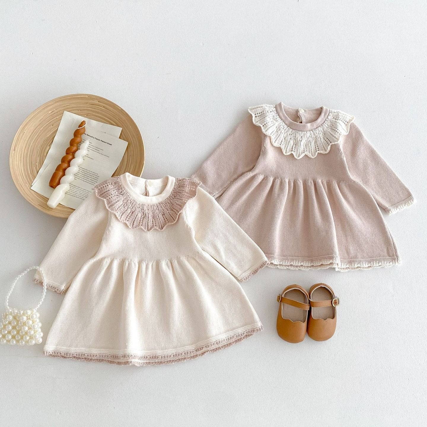 【BABY】フリルニットワンピース（2color） - CawaKomostore
