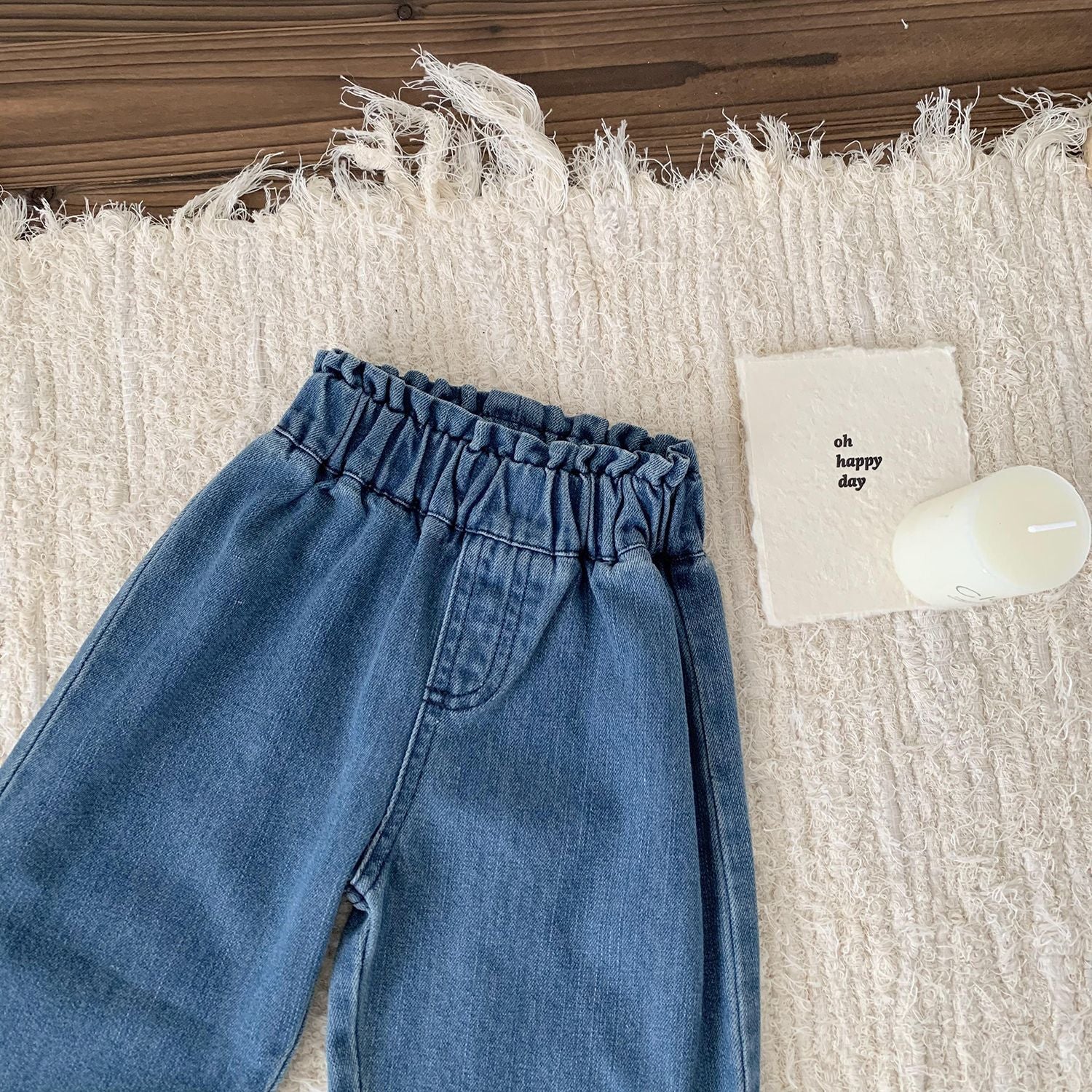 【BABY】お花の刺繍デニムパンツ