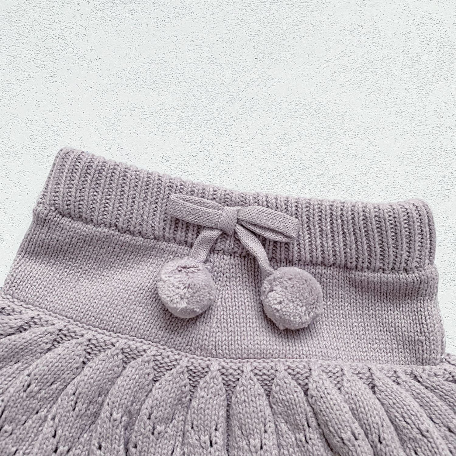 【BABY】ポンポンリボンニットフリルブルマ CawaKomostore