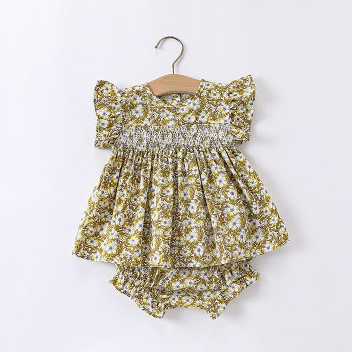 【BABY】グリーン花柄 サロペット / セットアップ CawaKomostore
