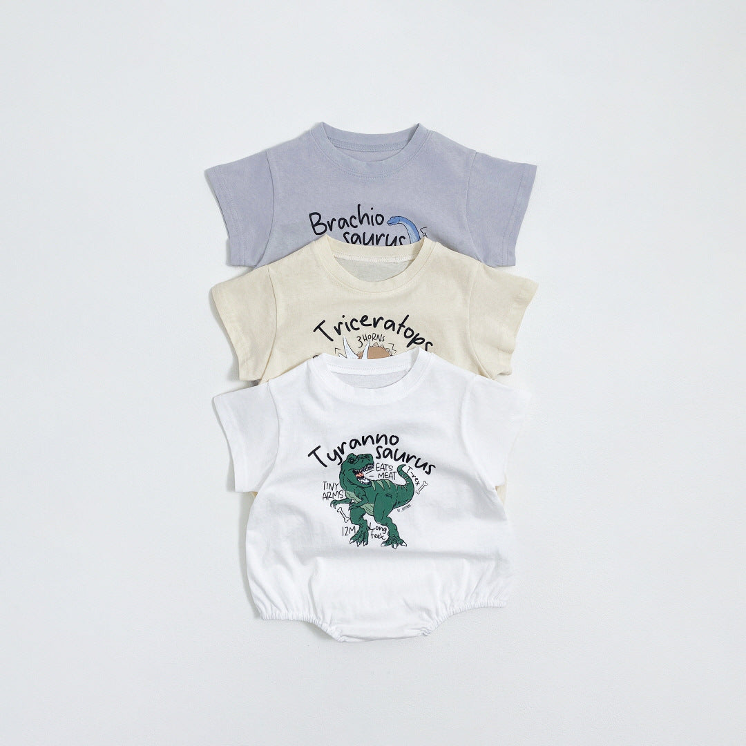【BABY】夏ダイナソー柄ロンパース🦖🦕