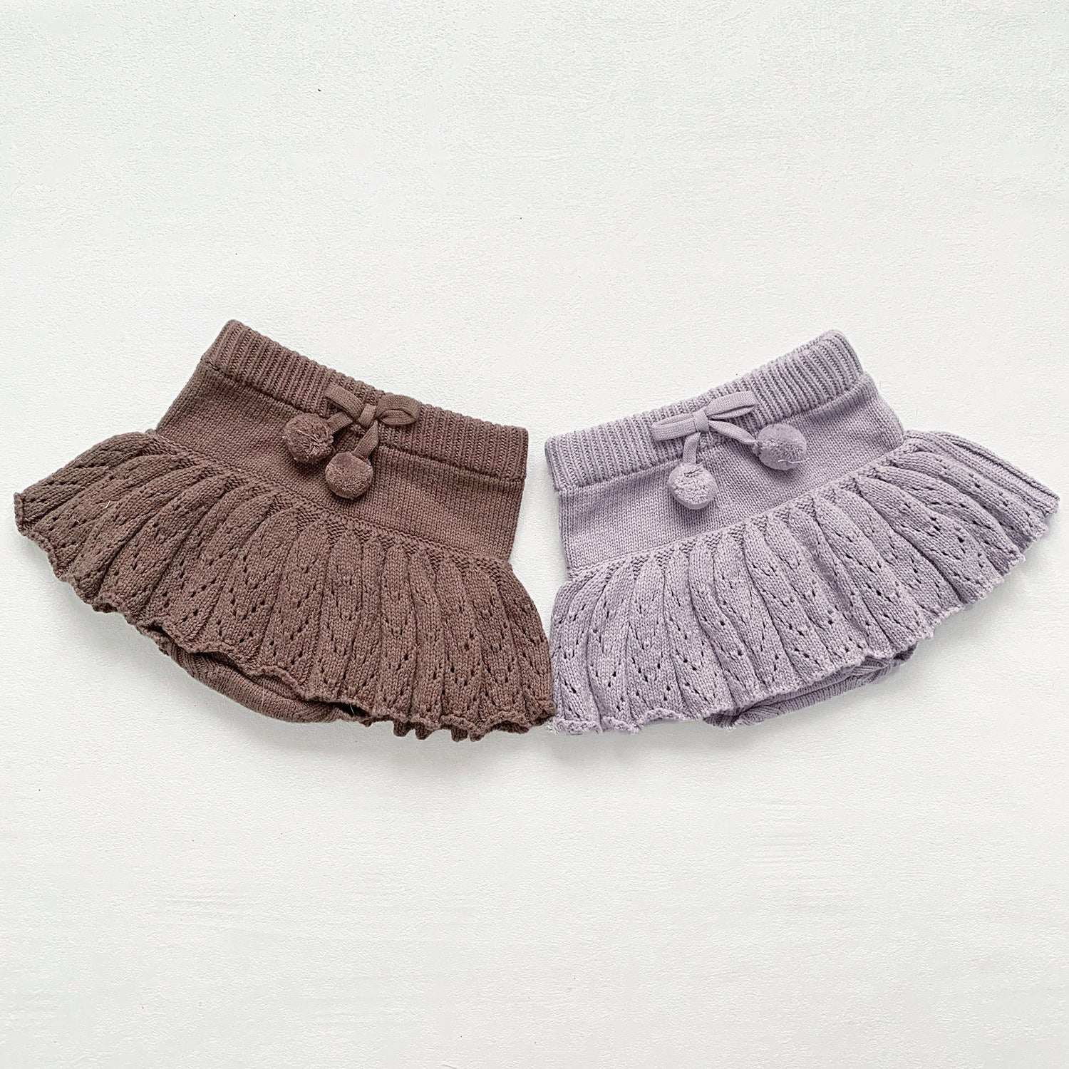【BABY】ポンポンリボンニットフリルブルマ CawaKomostore