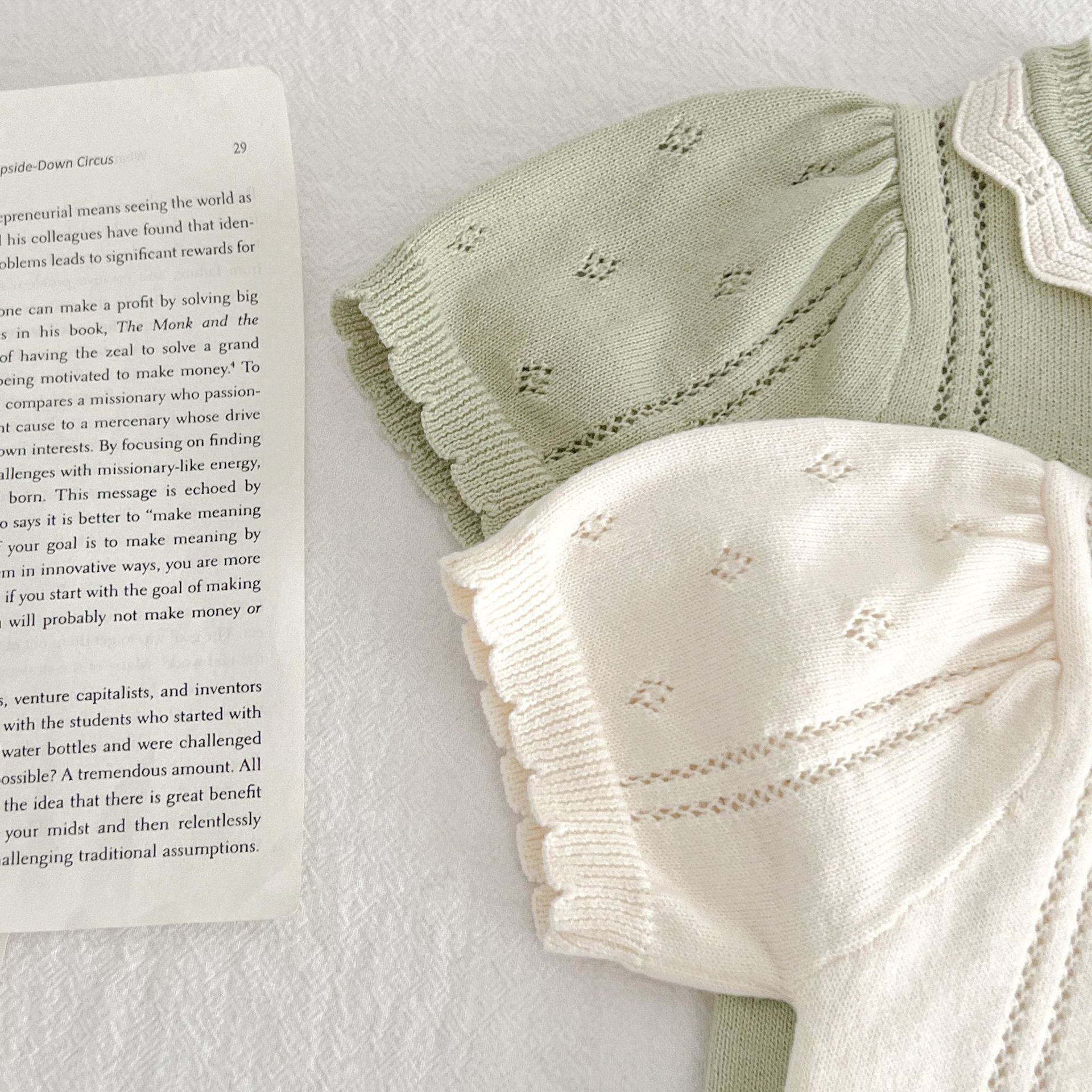 【BABY】透かし編みニットセットアップ CawaKomostore