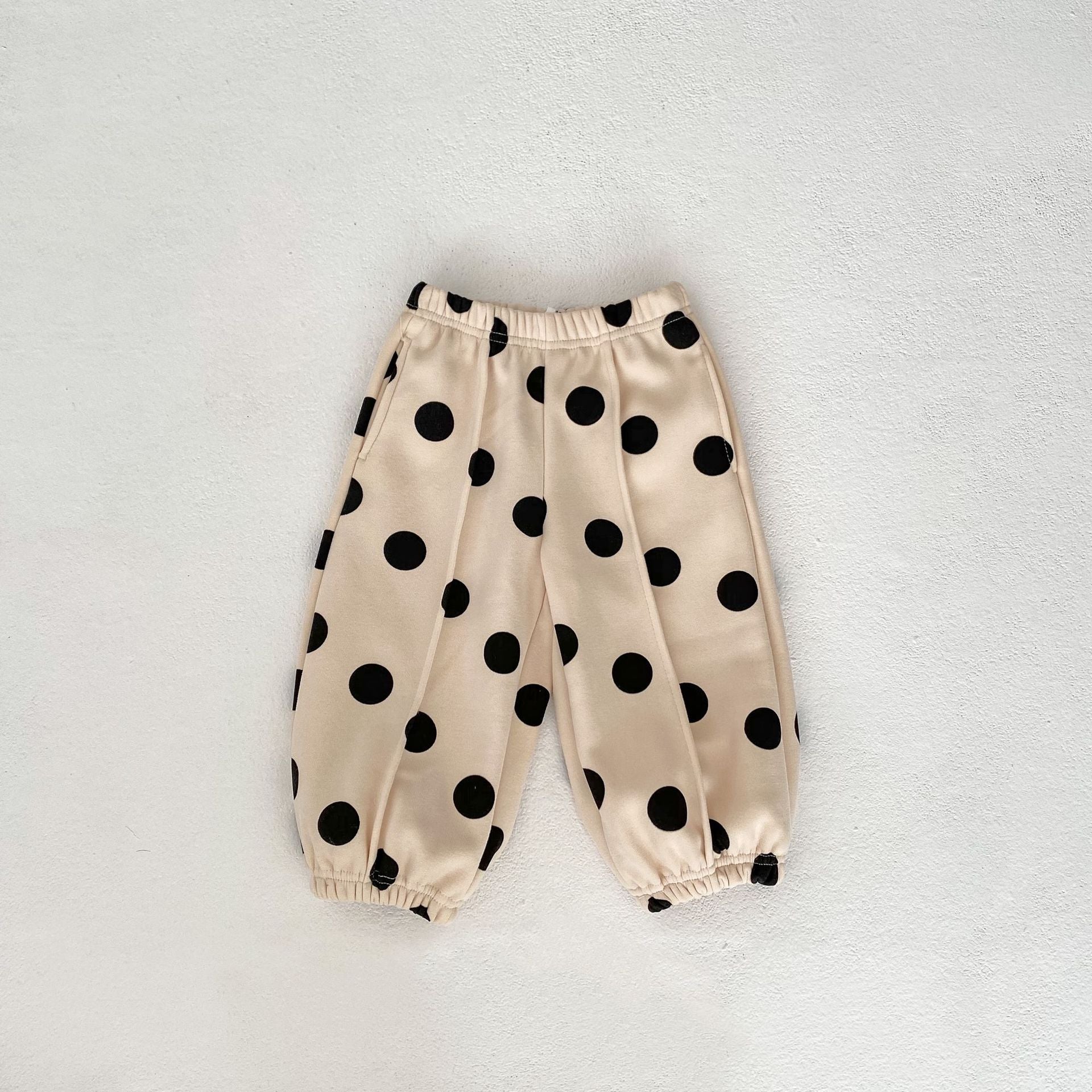 【BABY】ドットヒョウ柄パンツ（裏起毛）
