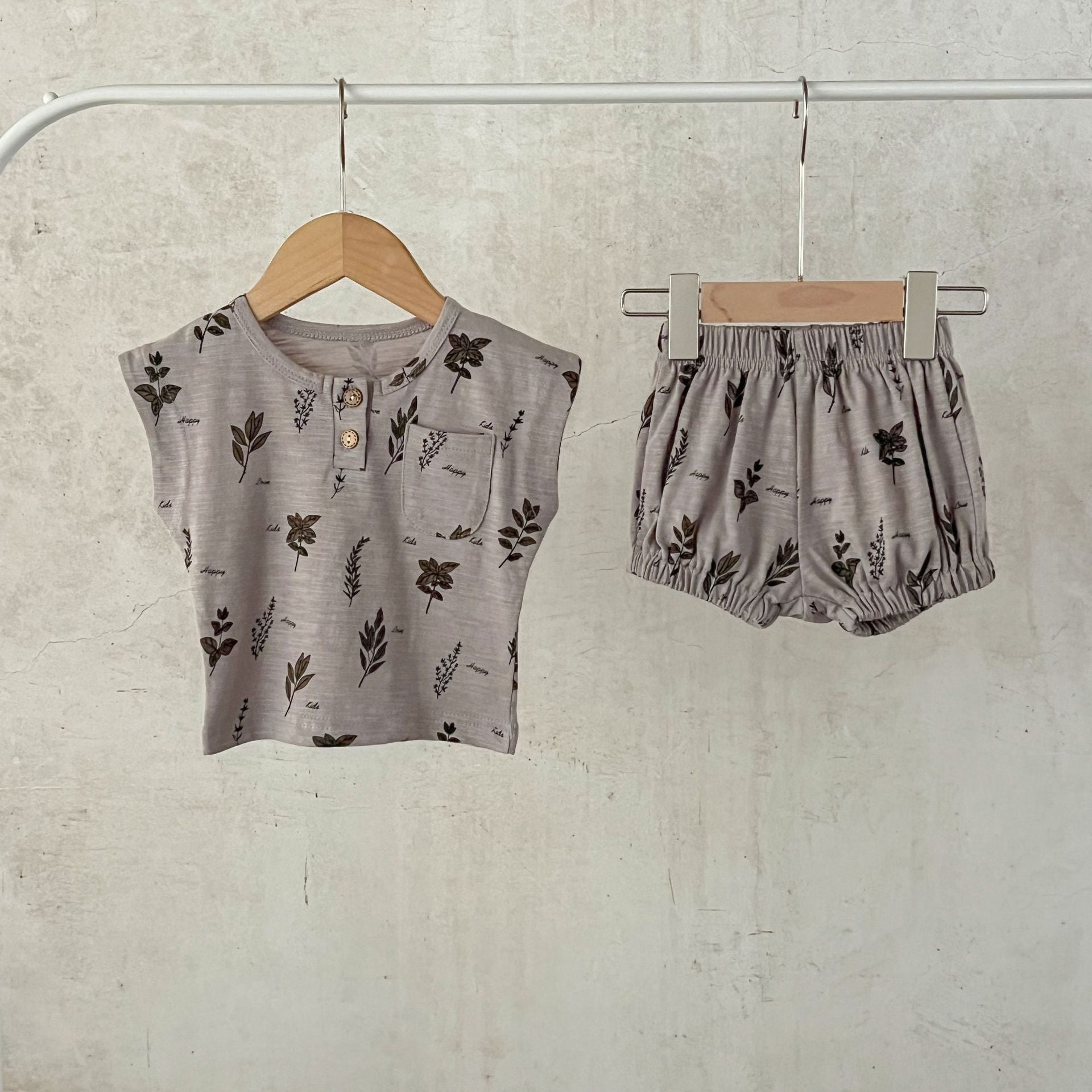 【BABY】夏新作柔らかレトロ柄セットアップ CawaKomostore