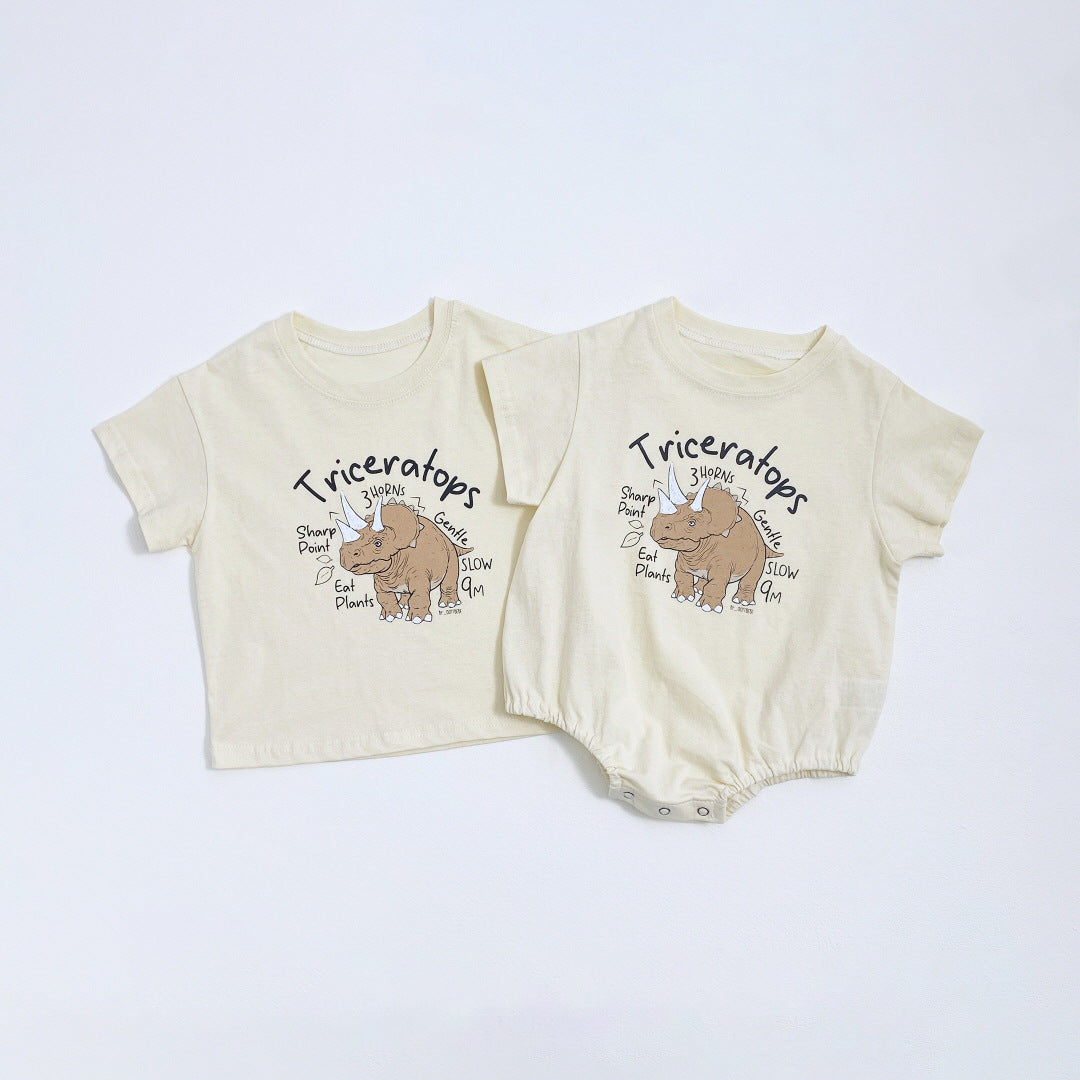 【BABY】夏ダイナソー柄ロンパース🦖🦕