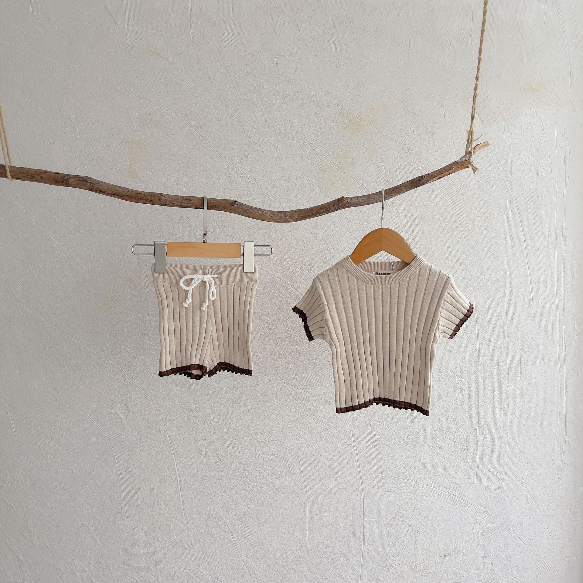 【BABY】 ナチュラルニットリブセットアップ CawaKomostore