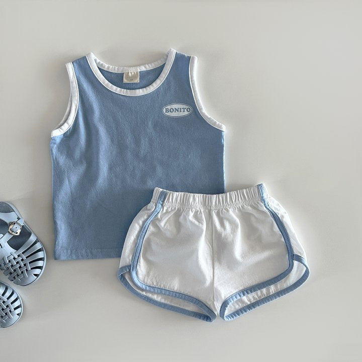 【BABY】"BONITO"ロゴ ノースリーブセットアップ CawaKomostore
