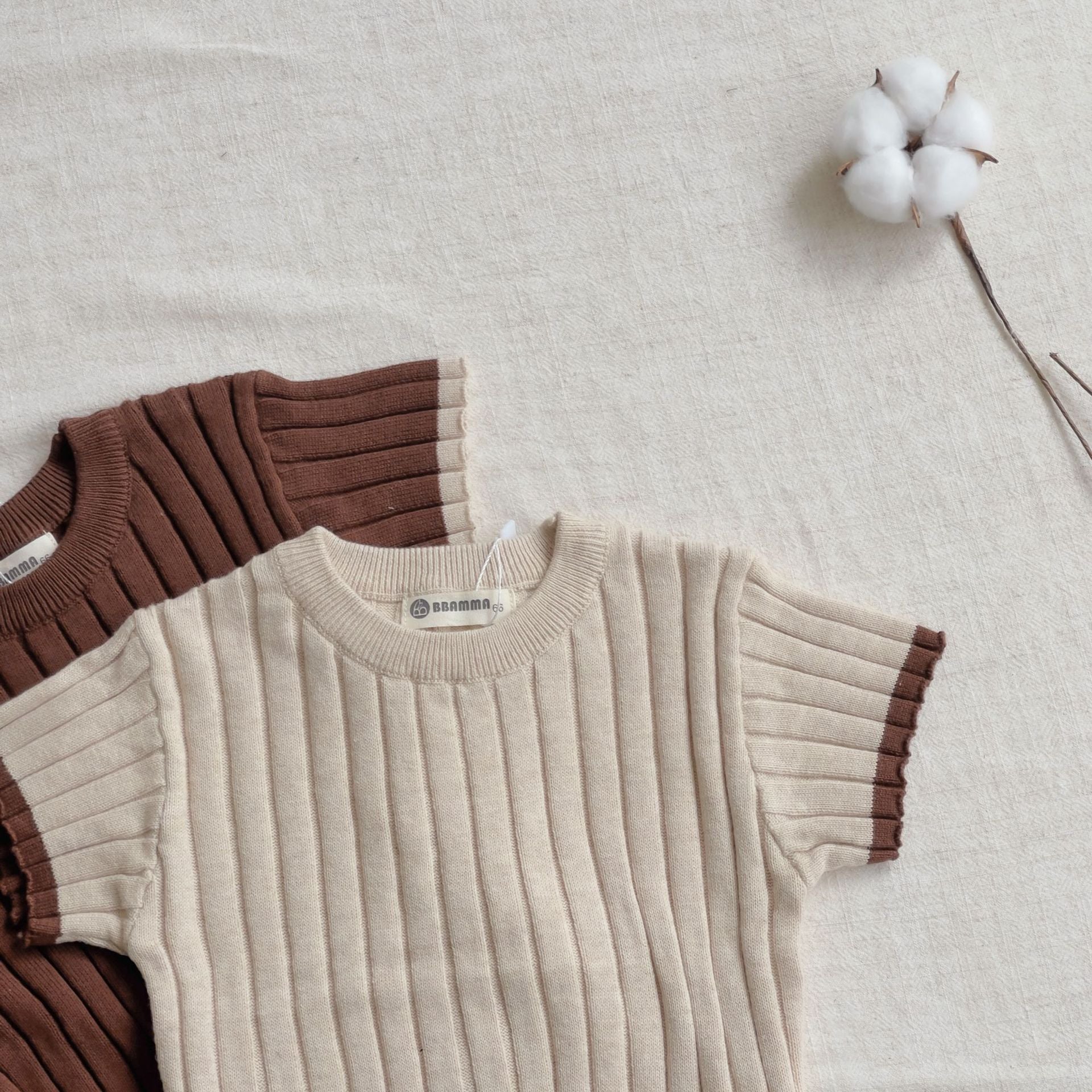 【BABY】 ナチュラルニットリブセットアップ CawaKomostore