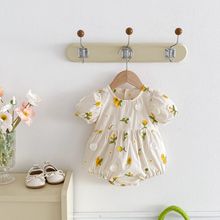 【BABY】SUMMERひまわり 刺繍ロンパース