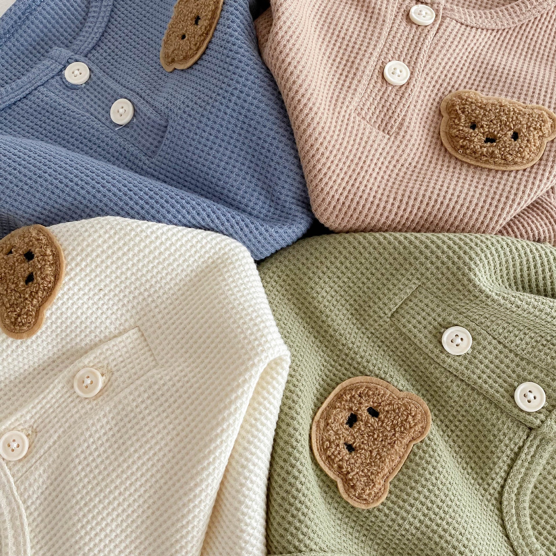 【BABY】クマ刺繡カジュアルセットアップ
