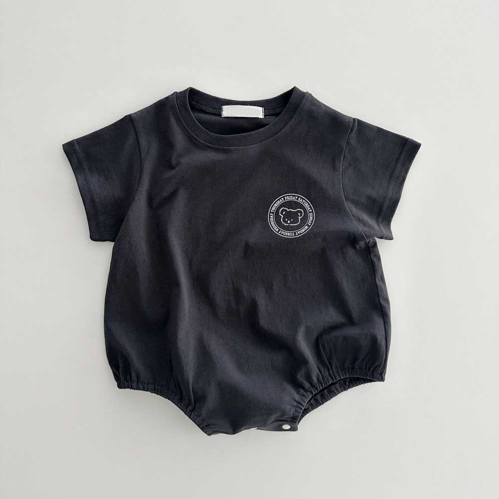 【BABY】くまさんロゴTロンパース