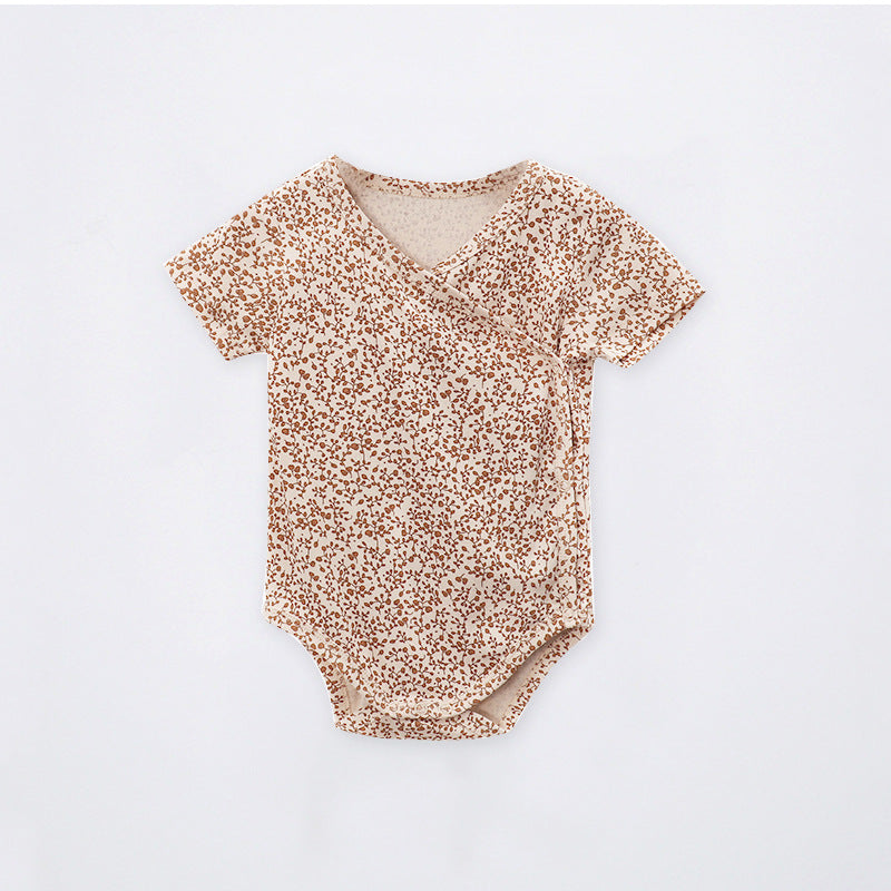 【BABY】総柄デザイン半袖肌着ロンパース 8style CawaKomostore