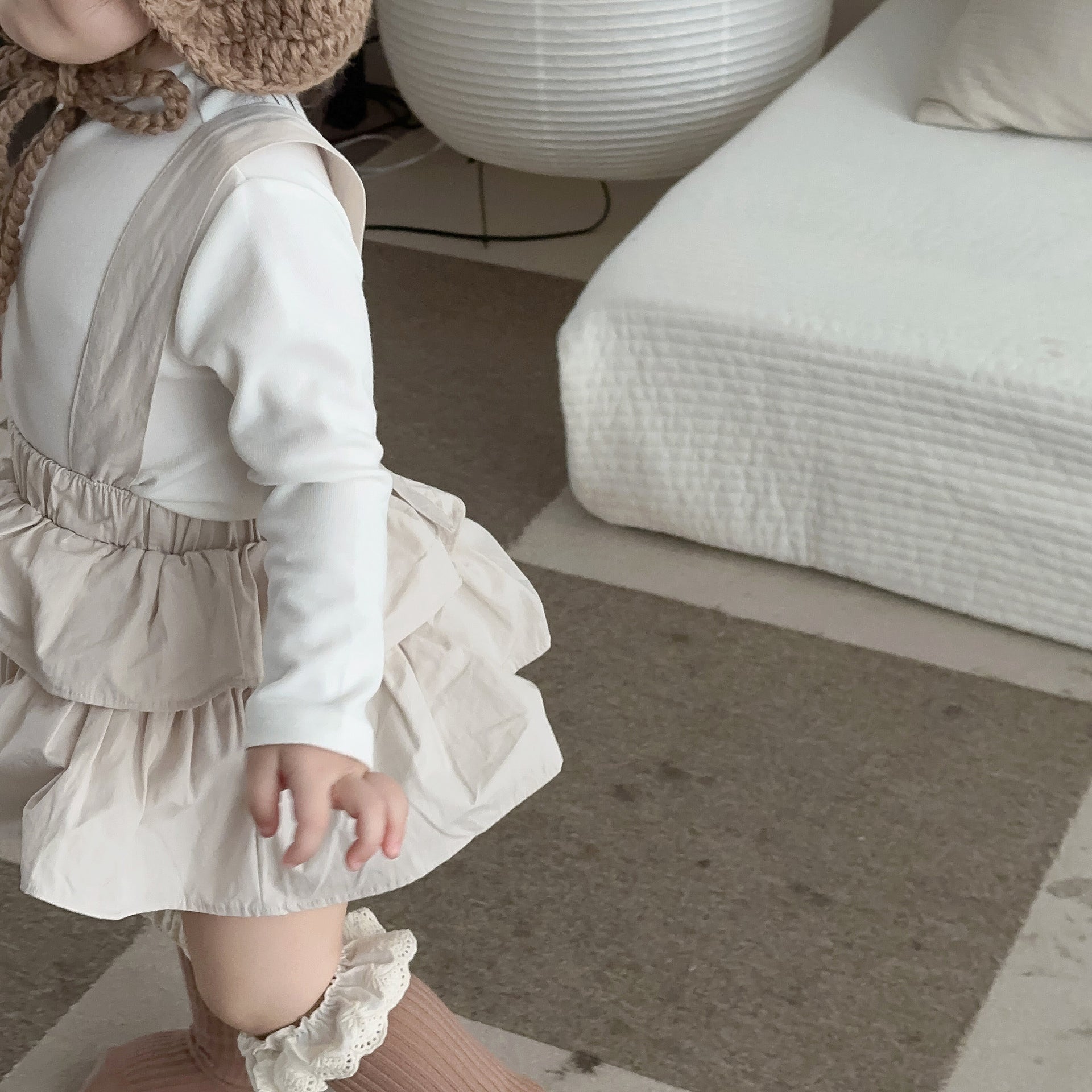 【BABY】モノクロサスペンダーフリルスカートブルマ CawaKomostore