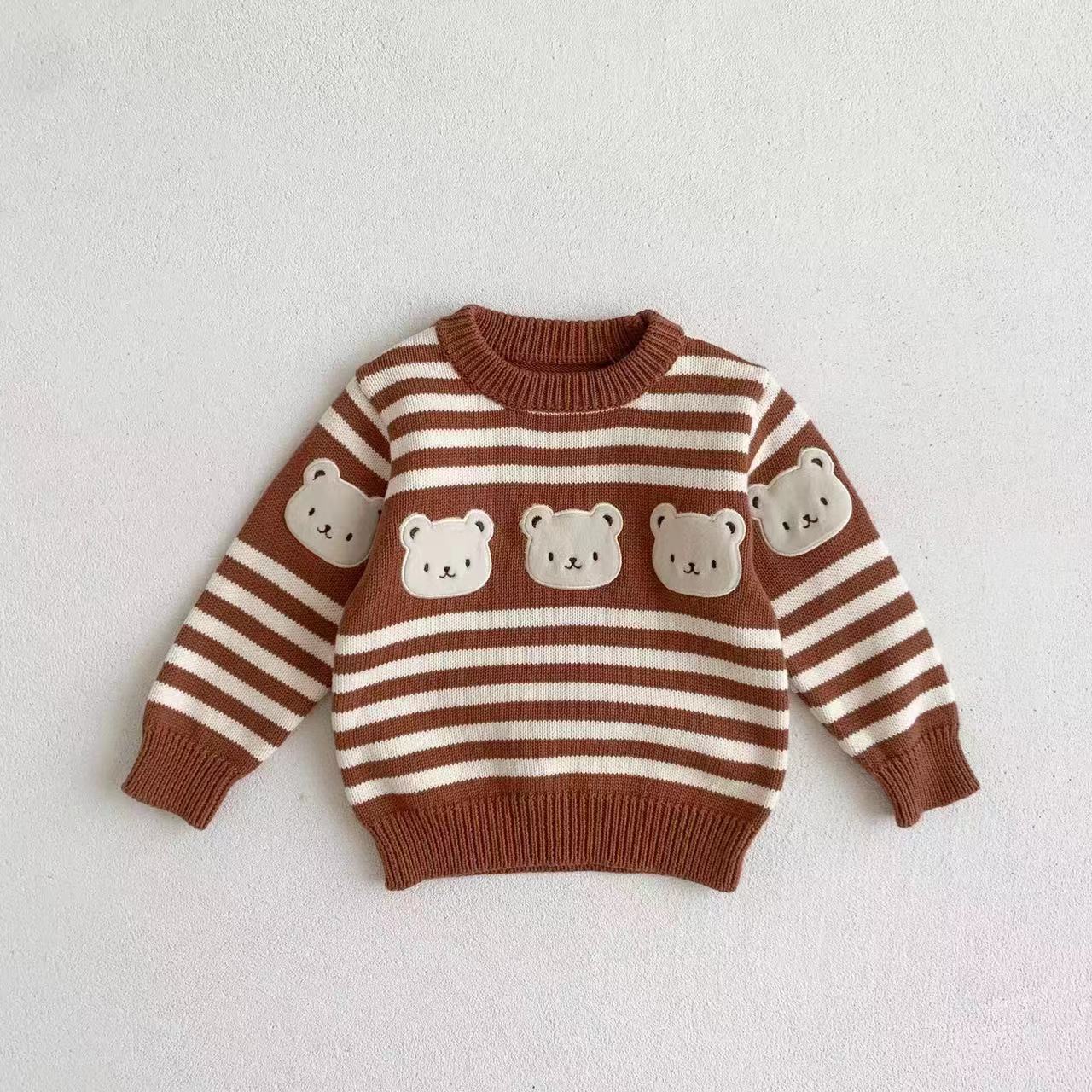 【BABY】クマ柄ボーダーセーター＆レギンス CawaKomostore