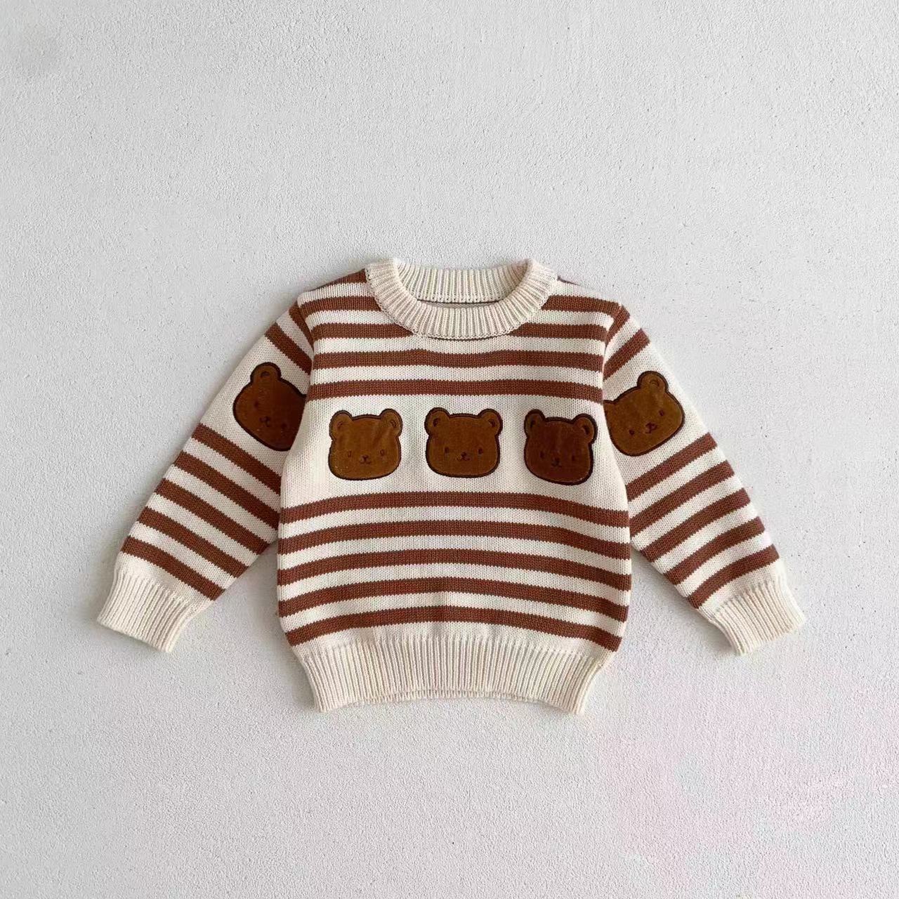 【BABY】クマ柄ボーダーセーター＆レギンス CawaKomostore