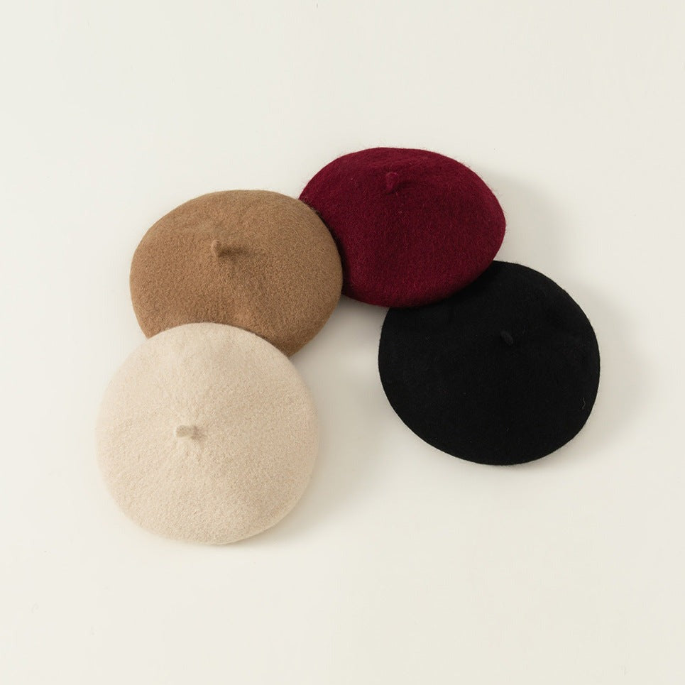 【帽子】レトロフェルトベレー帽(4color) CawaKomostore