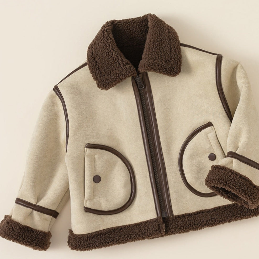 【BABY】ムートンジャケット＆ポシェット(ばっぐ付き) CawaKomostore