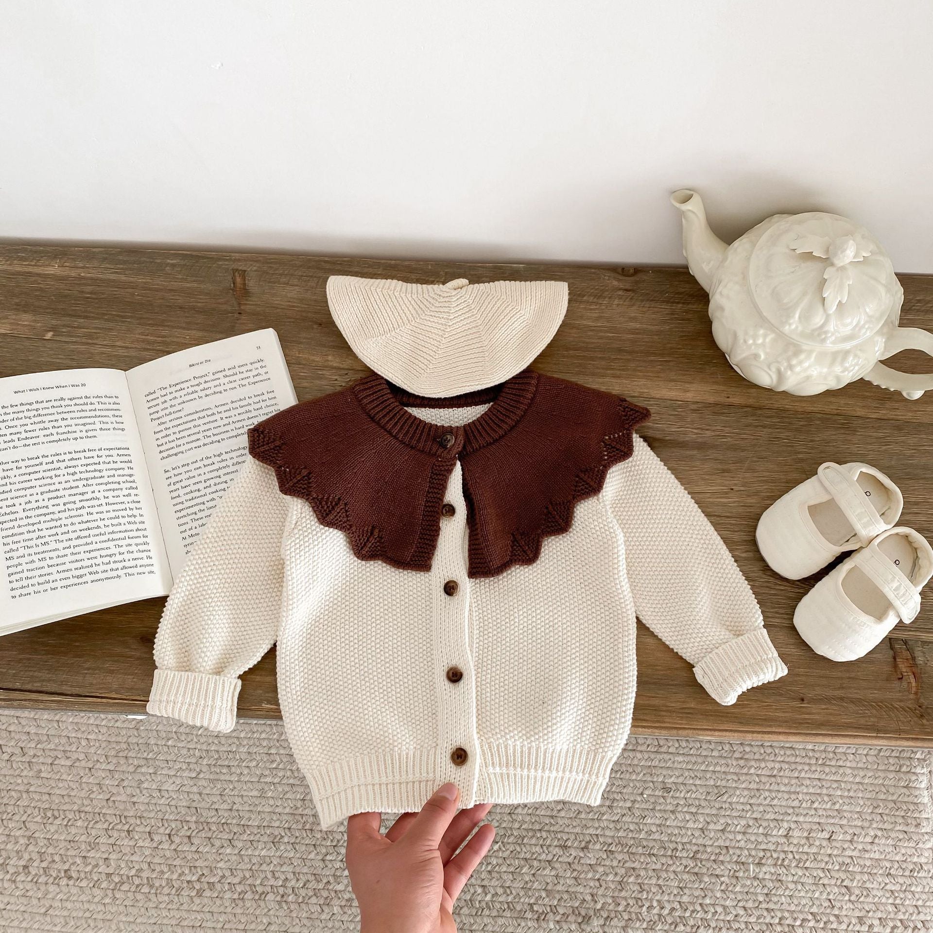 【BABY】襟フリルスタンドカラートップス CawaKomostore