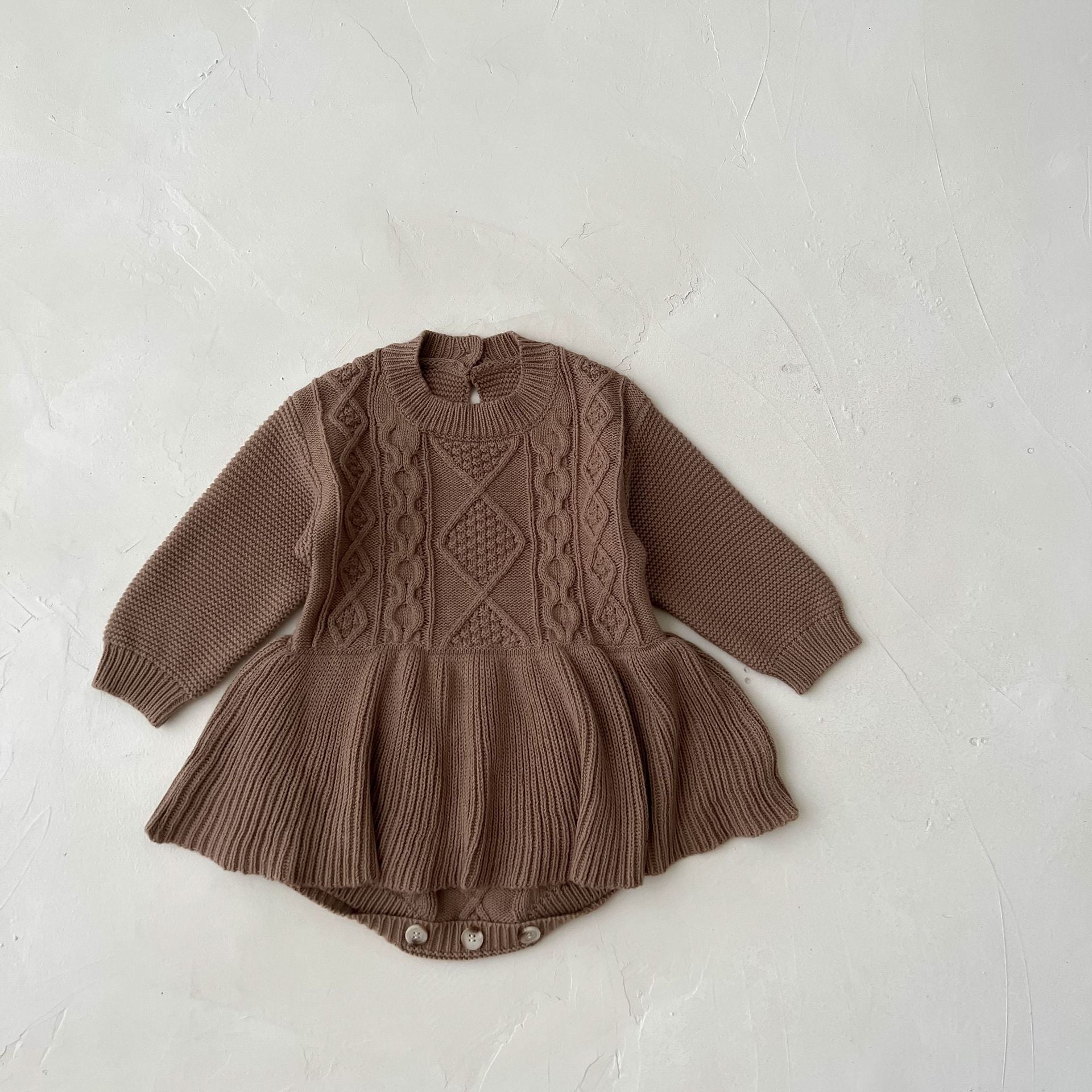 【GIRL】ケーブルニットスカートロンパース CawaKomostore