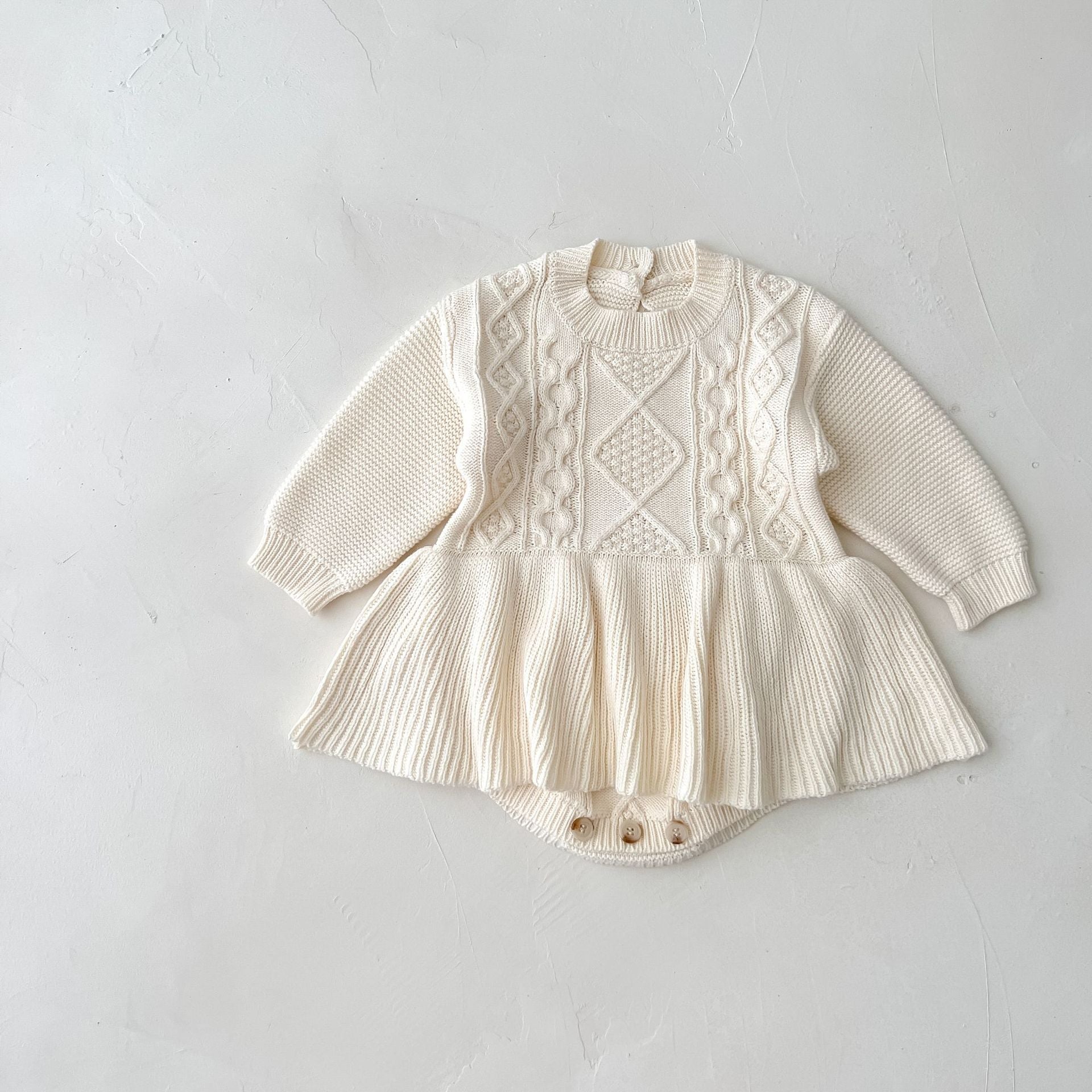 【GIRL】ケーブルニットスカートロンパース CawaKomostore