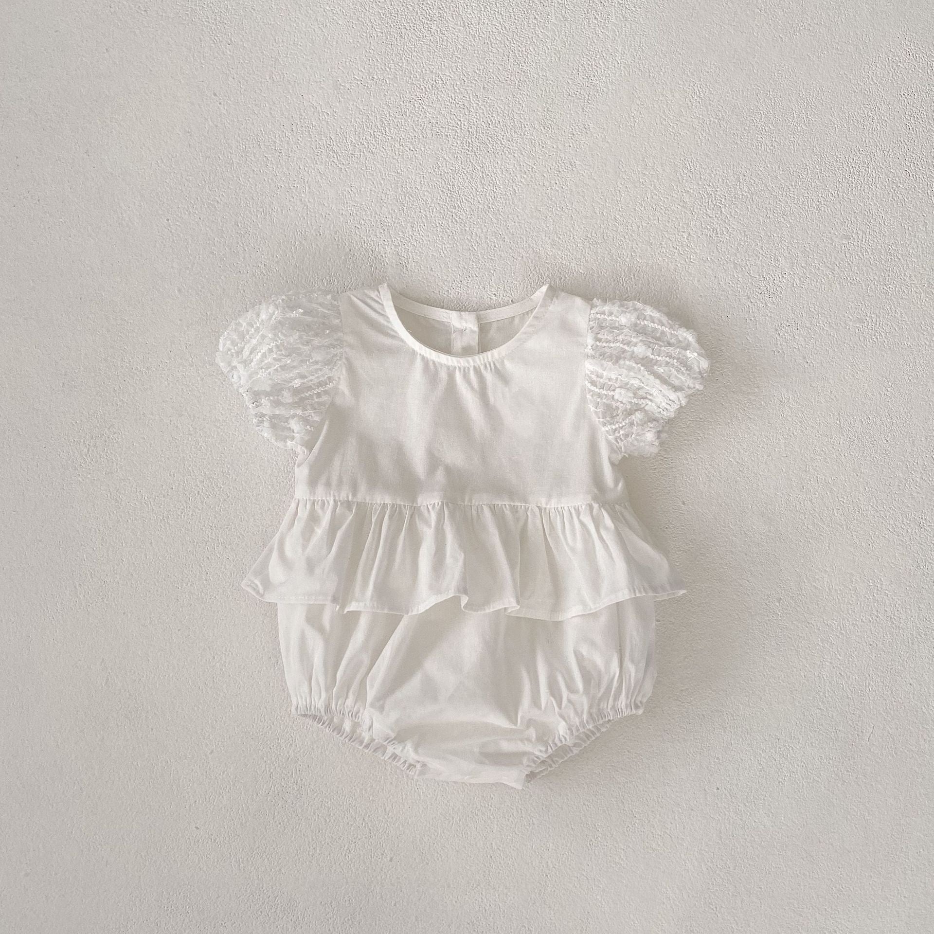 【BABY】レースプリンセスホワイト ロンパース CawaKomostore