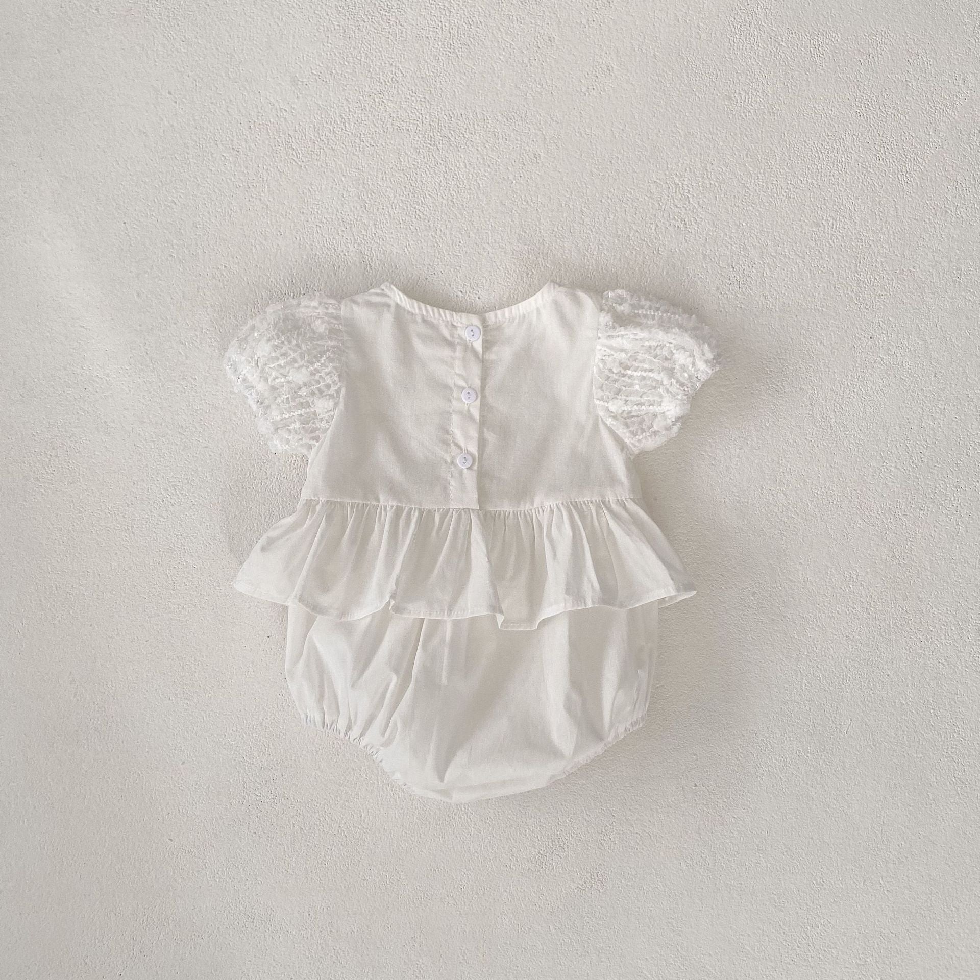 【BABY】レースプリンセスホワイト ロンパース CawaKomostore