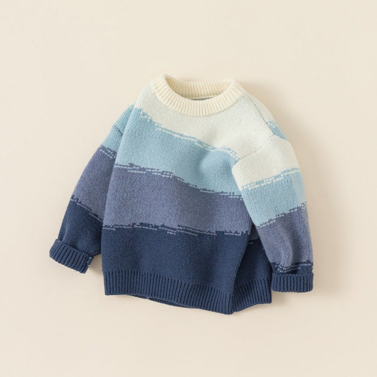 【BABY】三色グラデーションニットトップス CawaKomostore