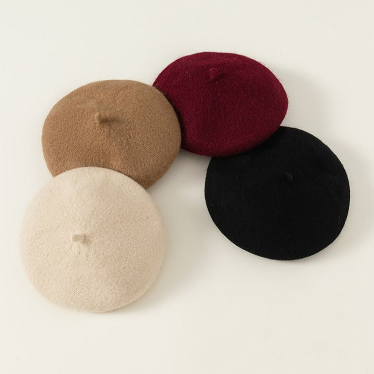 【帽子】レトロフェルトベレー帽(4color) CawaKomostore