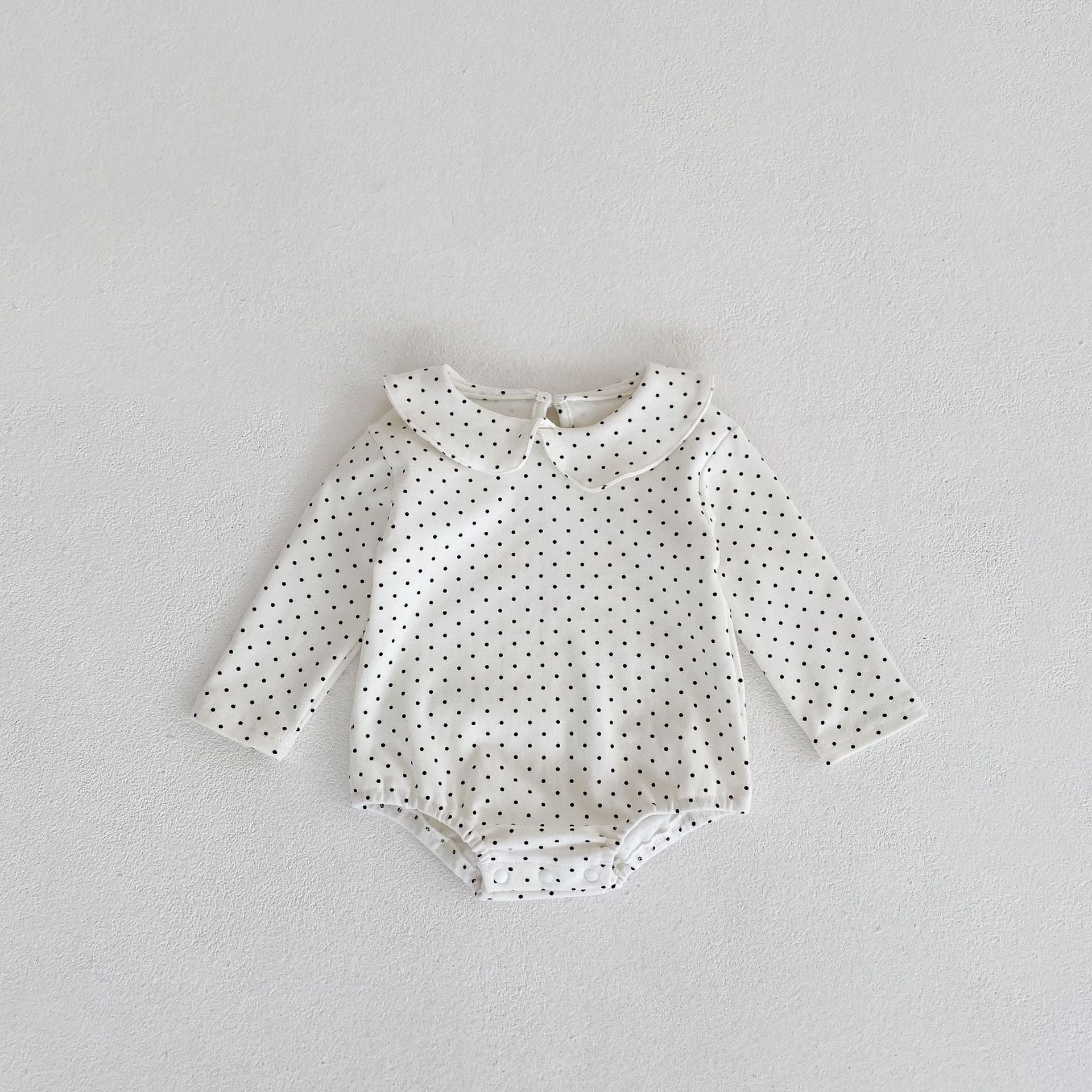 【BABY】丸襟ロングスリーブロンパース（4style） CawaKomostore