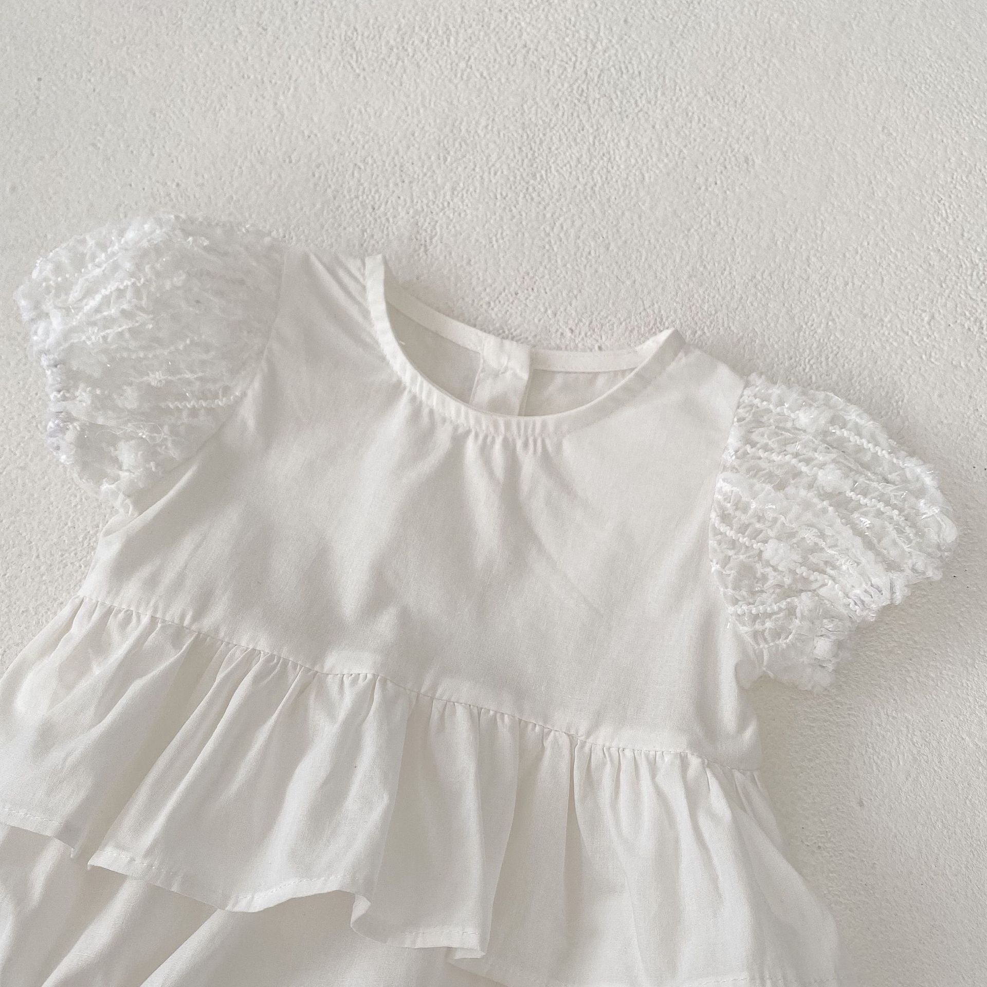 【BABY】レースプリンセスホワイト ロンパース CawaKomostore