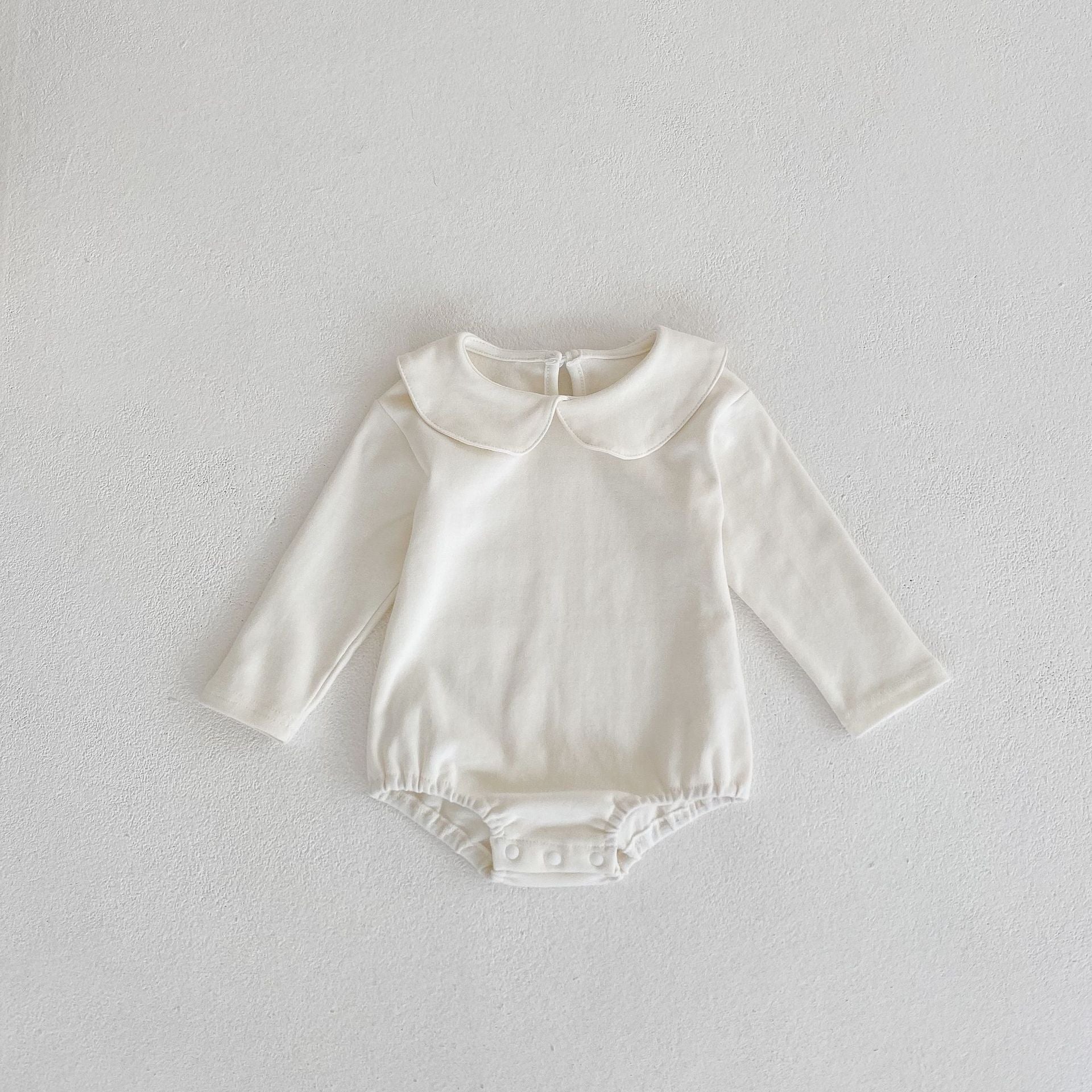 【BABY】丸襟ロングスリーブロンパース（4style） CawaKomostore