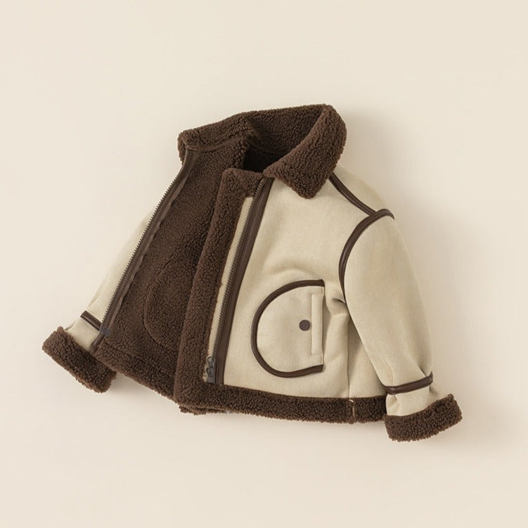【BABY】ムートンジャケット＆ポシェット(ばっぐ付き) CawaKomostore