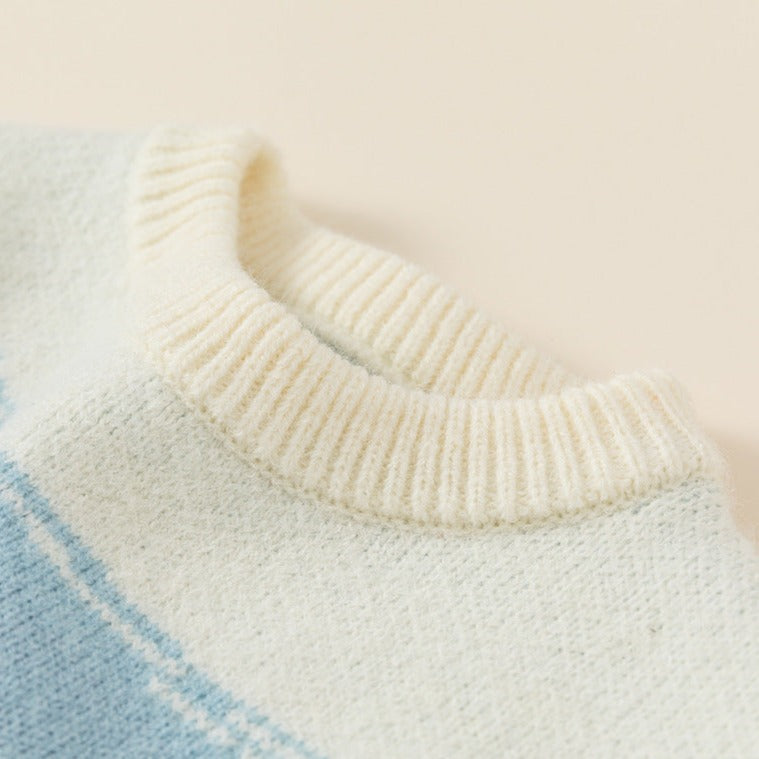 【BABY】三色グラデーションニットトップス CawaKomostore