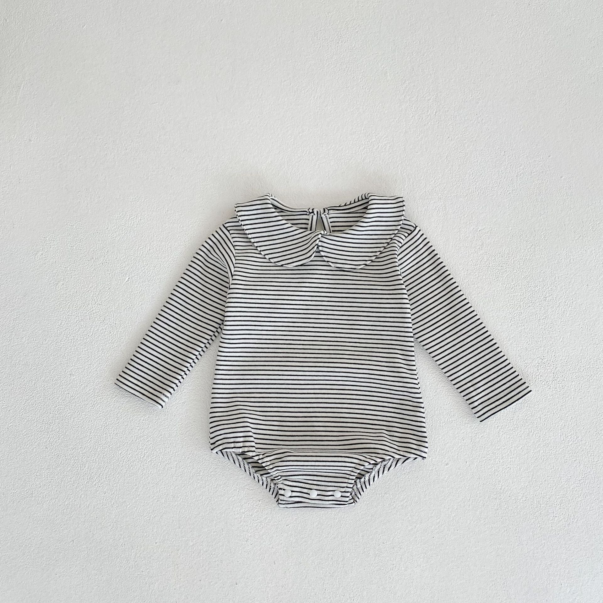 【BABY】丸襟ロングスリーブロンパース（4style） CawaKomostore