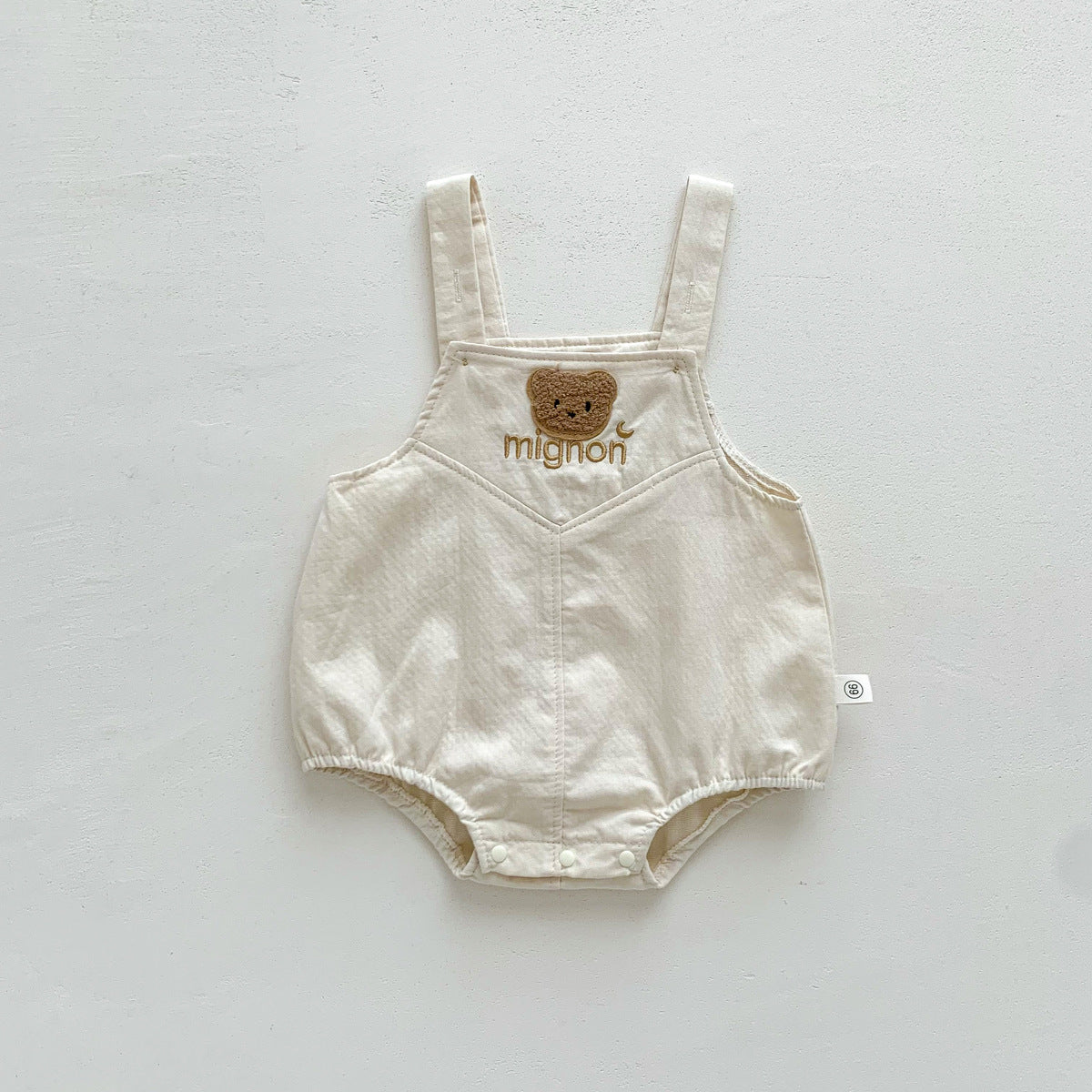 【BABY】くまワッペンサロペット ＆ リブトップス CawaKomostore