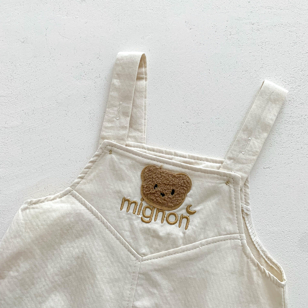 【BABY】くまワッペンサロペット ＆ リブトップス CawaKomostore