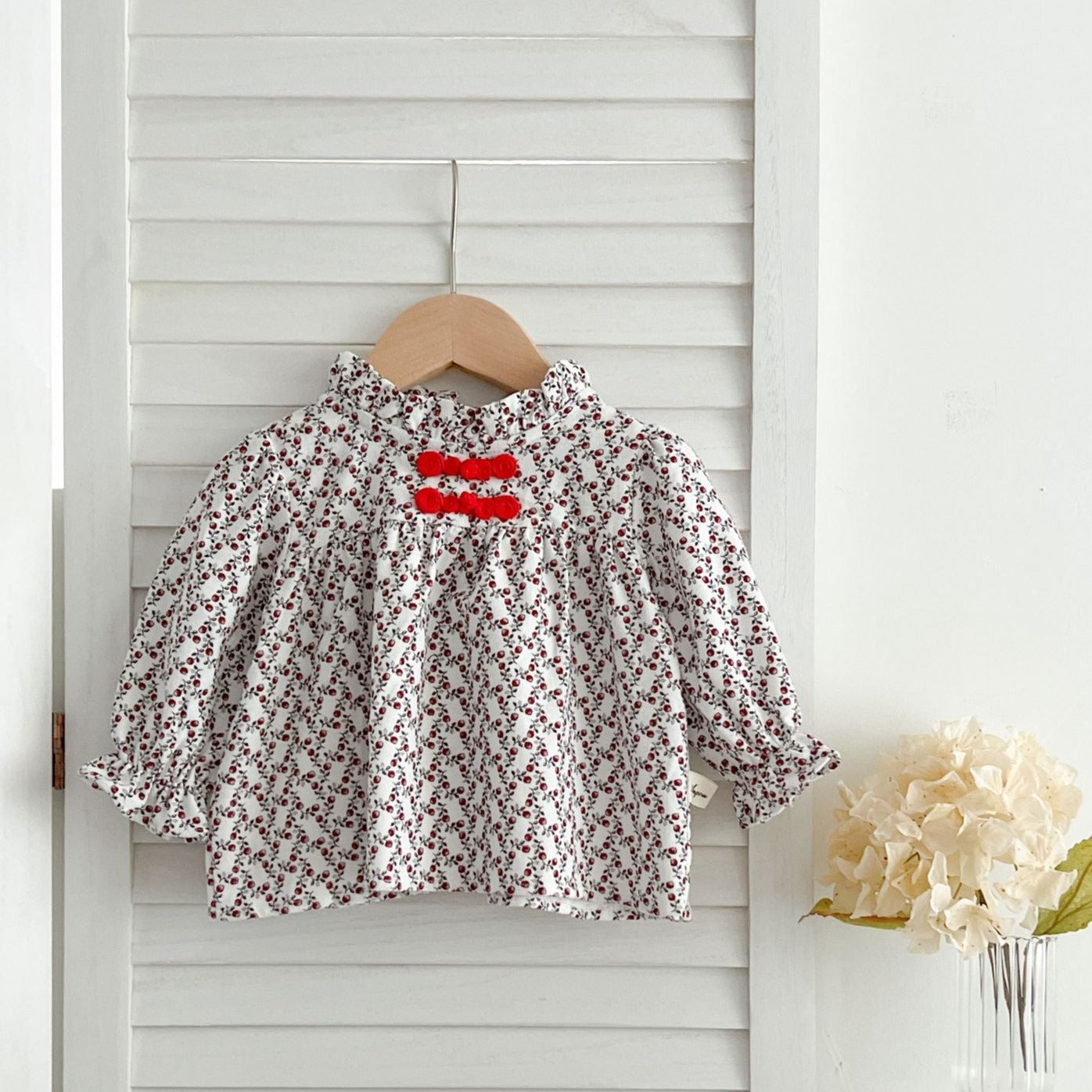 【BABY】小花柄レトロフリルブラウス / ブルマ CawaKomostore