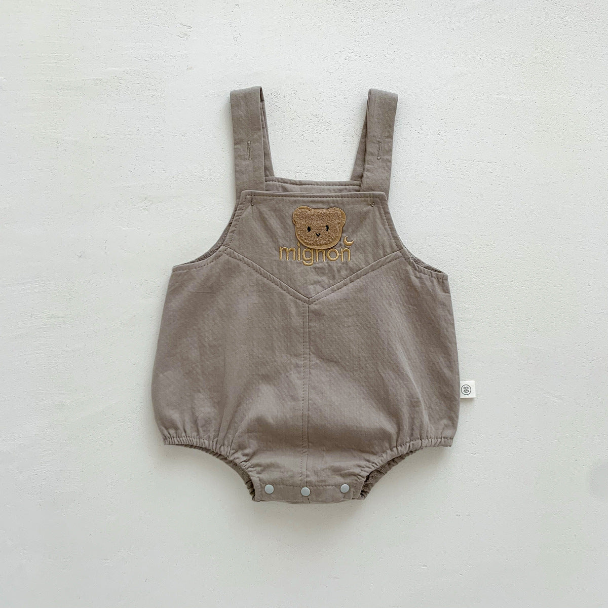 【BABY】くまワッペンサロペット ＆ リブトップス CawaKomostore
