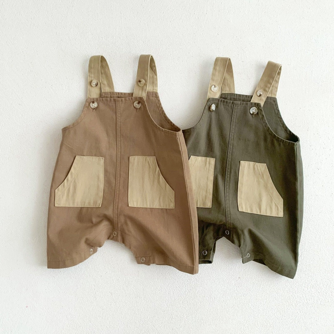 【BABY】バイカラーデザインオーバーオール CawaKomostore