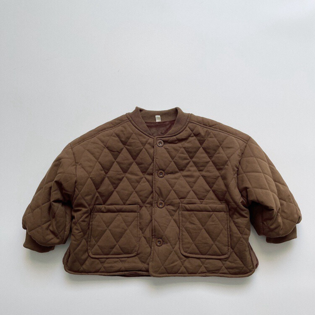 【BABY】ノーカラーキルティングジャケット CawaKomostore